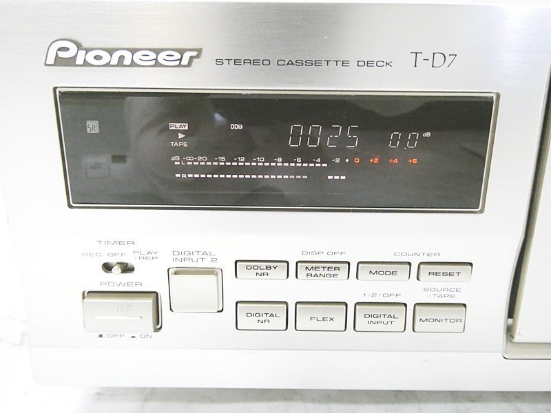 13 86-488711-11 [Y]【C】パイオニア PIONEER ステレオ カセット デッキ STEREO CASSETTE DECK T-D7 オーディオ機器 大86_画像4