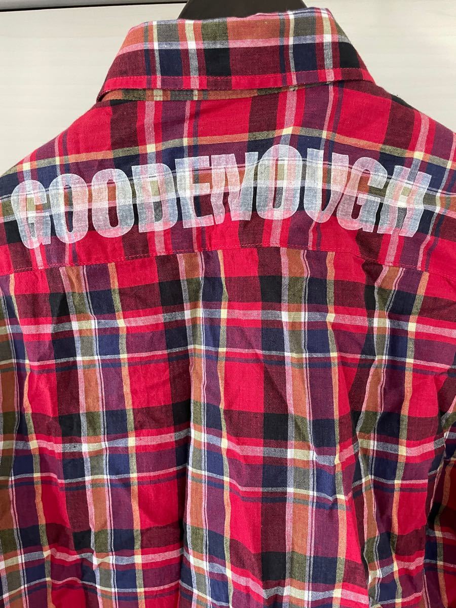 グッドイナフ　good enough ネルシャツ　チェックシャツ　赤　レッド