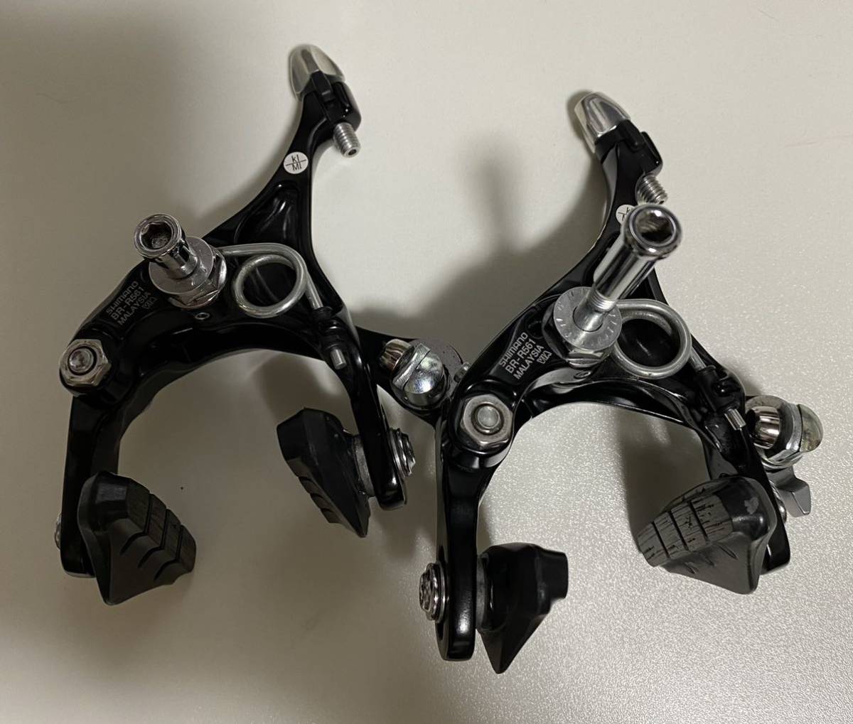 SHIMANO シマノ　キャリパーブレーキ　BR-R561 前後セット　ブラック　美品　使用期間（約２ヶ月〜３ヶ月）_画像3