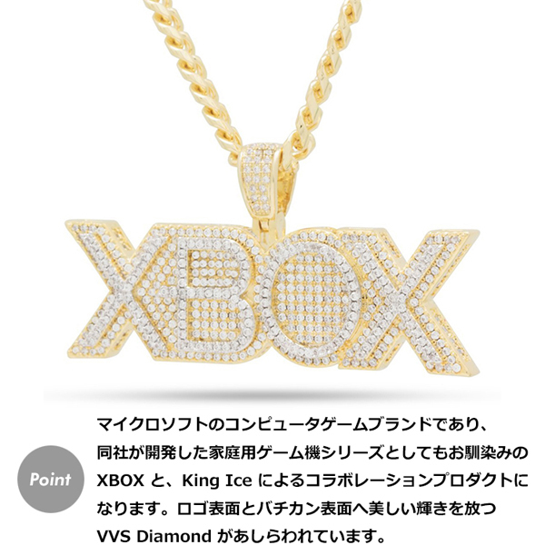 【SALE】【ワンサイズ】King Ice×Xbox キングアイス×エックスボックス ネックレス ゴールド Xbox Necklace メンズ 男性 アクセサリー_画像2