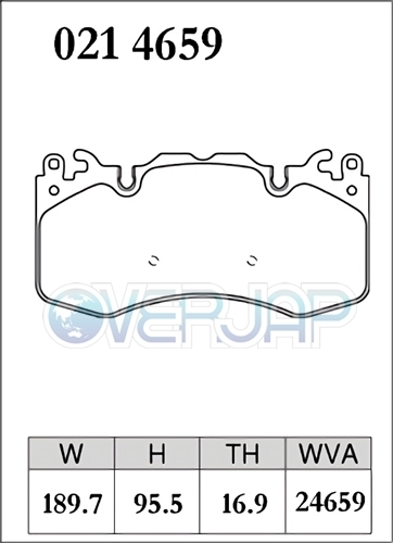 P0214659 DIXCEL プレミアム ブレーキパッド フロント用 ランドローバー RANGE ROVER (IV) LG5SA/LGL5SC 2013/10～ 5.0 V8 Supercharger_画像2