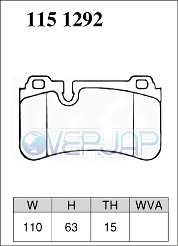 P1151292 DIXCEL プレミアム ブレーキパッド リヤ用 メルセデスベンツ W211(SEDAN) 211077 2006/8～2009/8 AMG E63 フロント：6POT_画像2