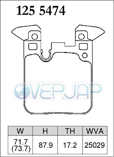 P1255474 DIXCEL プレミアム ブレーキパッド リヤ用 BMW F22/F23 1J30/2G30/2G40 2014/3～ M235i/M240i Option[M PERFORMANCE BRAKE]除く_画像2