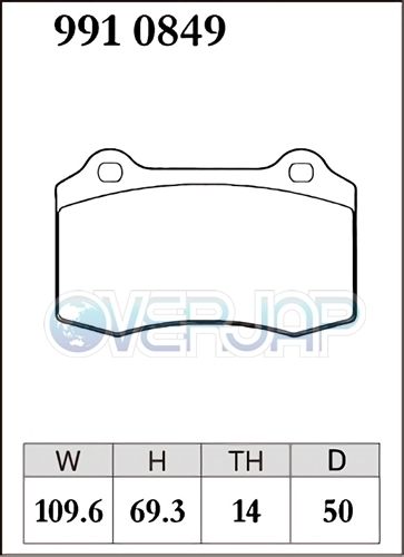 P0341225 / 9910849 DIXCEL プレミアム ブレーキパッド 1台分セット VOLVO(ボルボ) V70(II) SB5254AW 2003/5～2007/11 R AWD Brembo_画像2