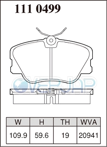 X1110499 / 1150946 DIXCEL Xタイプ ブレーキパッド 1台分セット MERCEDESBENZ(メルセデスベンツ) W124(WAGON) 124083 1985～1993/6 230TE_画像2