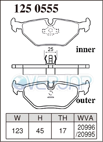 Z1210602 / 1250555 DIXCEL Zタイプ ブレーキパッド 1台分セット BMW E34 M5H 1992～1994/6 M5 3.8_画像3