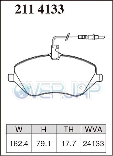 X2114133 / 2154135 DIXCEL Xタイプ ブレーキパッド 1台分セット PEUGEOT(プジョー) 407 D2/D2Y/D2V 2005/6～ SEDAN 2.2/3.0_画像2