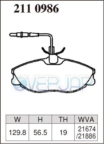 M2110986 DIXCEL Mタイプ ブレーキパッド フロント用 CITROEN(シトロエン) XSARA(N6) N6RFS 1998/11～2001/5 2.0 VTS_画像2