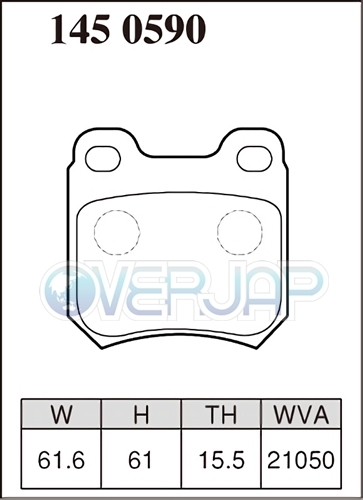 M1411083 / 1450590 DIXCEL Mタイプ ブレーキパッド 1台分セット オペル VECTRA B XH180/XH180W 1.8 16V 車台No.～W#######_画像3