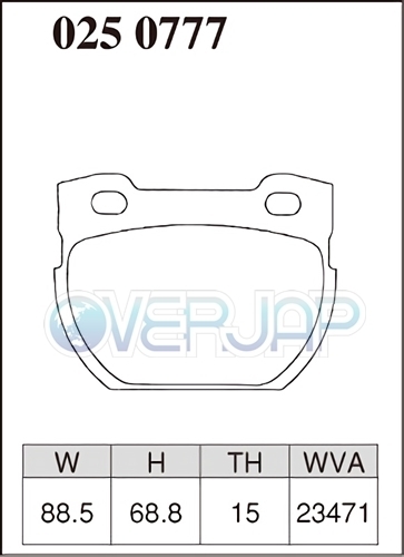 M0250777 DIXCEL Mタイプ ブレーキパッド リヤ用 LAND ROVER(ランドローバー) DEFENDER 110/130 LD25 1987～ 2.5/3.5 車台No.～1A614447_画像2