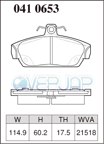 Z0410653 DIXCEL Zタイプ ブレーキパッド フロント用 ROVER(ローバー) MGF RD18K 1995～ 1.8/1.8 VVC_画像2