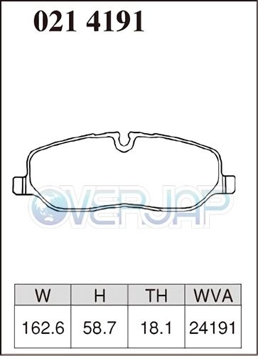 Z0214191 DIXCEL Zタイプ ブレーキパッド フロント用 ランドローバー RANGE ROVER (III) LM44 2005/6～2008/3 4.4 V8 車台No.6A000001～_画像2