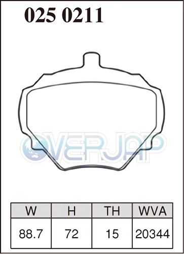 M0210481 / 0250211 DIXCEL Mタイプ ブレーキパッド 1台分set ランドローバー RANGEROVER LH36D/LH38D/LH40D CLASSIC 車台No.GA399973～_画像3