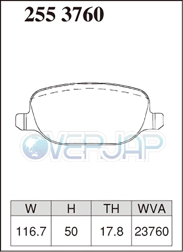 P2553760 DIXCEL プレミアム ブレーキパッド リヤ用 ALFAROMEO(アルファロメオ) BRERA 93922S 2006/4～2008/3 2.2 JTS AT_画像2