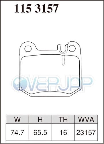 P1153157 DIXCEL プレミアム ブレーキパッド リヤ用 メルセデスベンツ W163 163174 2000/6～2006/9 AMG ML55 車台No.～A289559/X754619_画像2