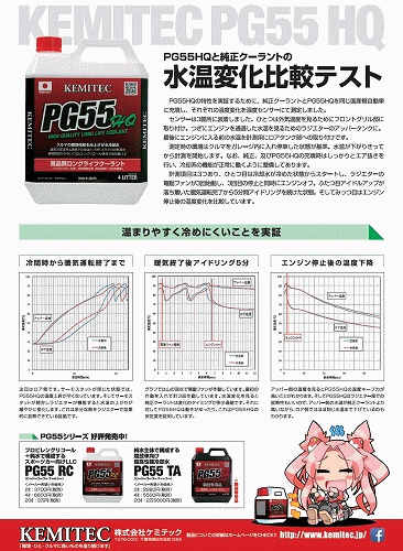 【合計8L】 KEMITEC PG55 HQ クーラント 1台分セット スズキ エブリイバン/キャリーバン DC51/DD51/DE51/DF51 F6A/F6A(T) 1997/4～ AT NA_画像3