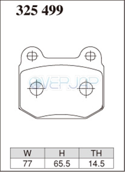 EC325499 DIXCEL EC ブレーキパッド リヤ用 ランエボVI(6) CP9A(T.マキネン仕様含む) 1998/2～2000/3 2000 RS Option 17inch(Brembo)_画像2