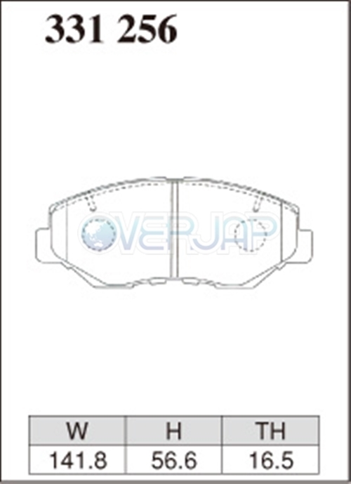 Z331256 DIXCEL Zタイプ ブレーキパッド フロント用 ホンダ ジェイド FR4/FR5 2015/2～ 1500～_画像2