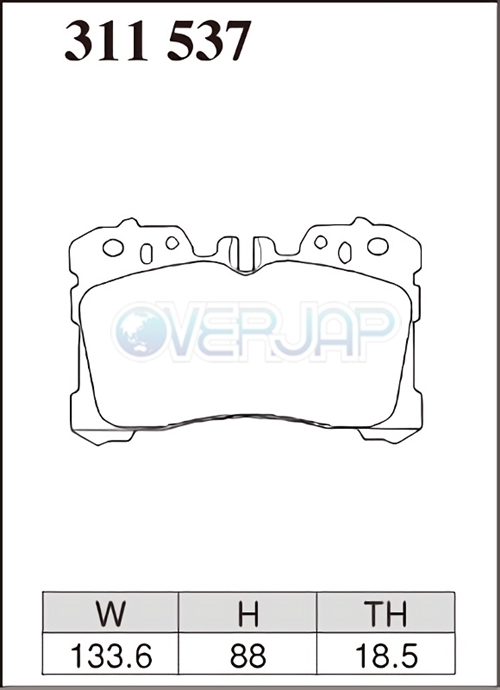 EC311537 / 315539 DIXCEL EC ブレーキパッド 1台分セット レクサス LS460 USF41/USF45/USF46 06/08～17/10 4600_画像2