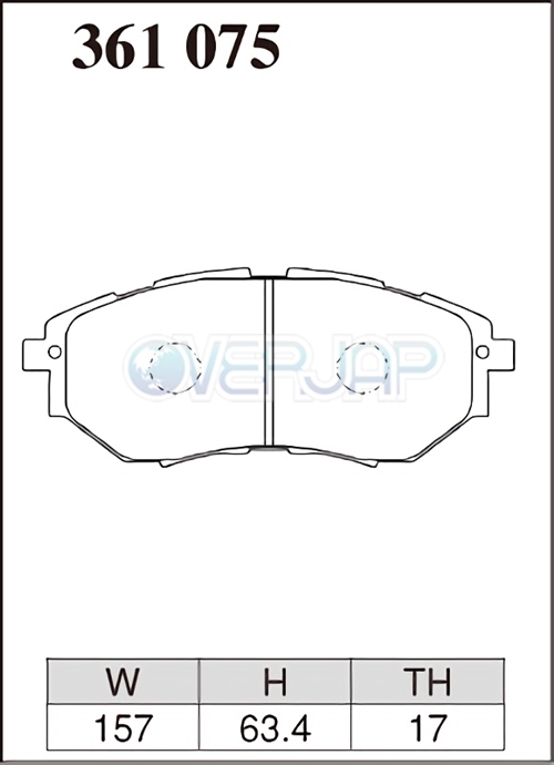 EC361075 DIXCEL EC ブレーキパッド フロント用 スバル レガシィB4 BM9 2009/5～2010/4 2500 2.5i S Package Limited A型のみ_画像2