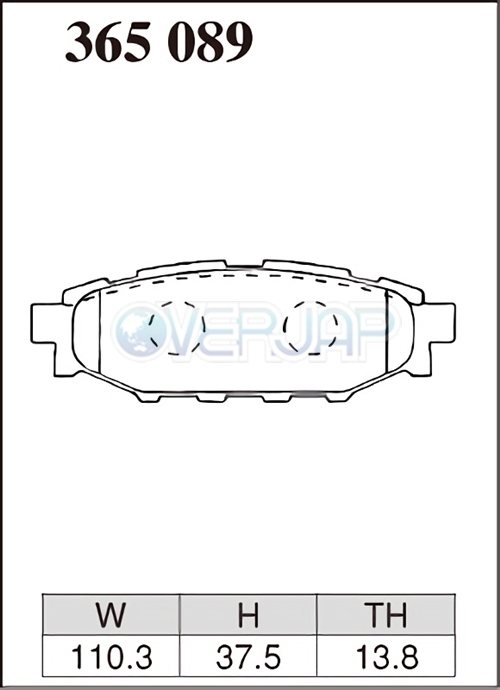 M365089 DIXCEL Mタイプ ブレーキパッド リヤ用 スバル レガシィツーリングワゴン BR9 2010/5～2012/4 2500 2.5i/2.5i L Package B～C型_画像2