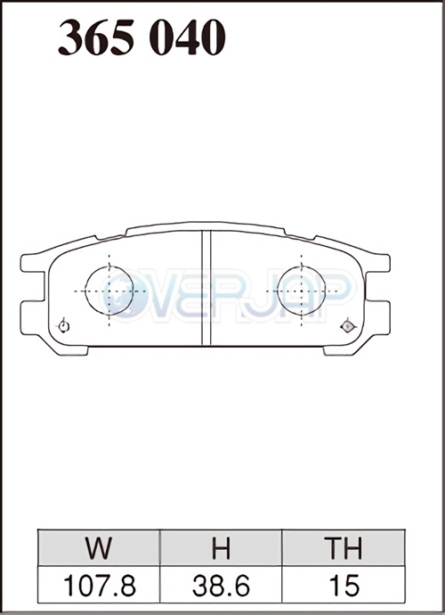 M361072 / 365040 DIXCEL Mタイプ ブレーキパッド 1台分set スバル インプレッサ WRX GC8(COUPE) 98/1～98/8 2000 type R V Limited(E型)_画像3