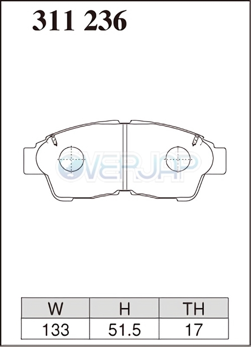 Z311236 DIXCEL Zタイプ ブレーキパッド フロント用 トヨタ カムリグラシア SXV20/SXV20W 1996/12～1999/8 2200_画像2