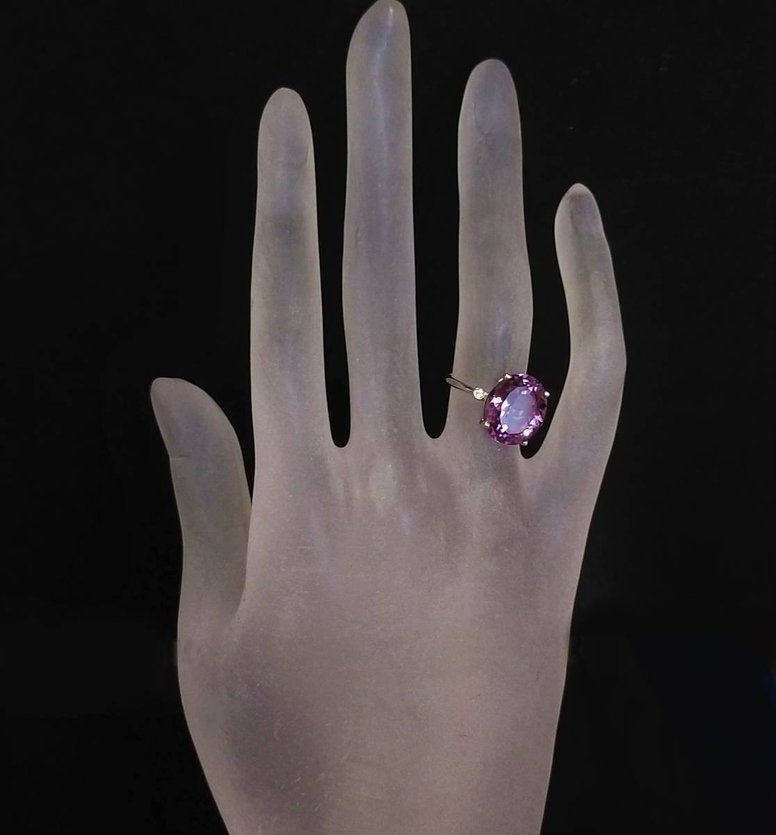 アメジスト リング 指輪 シルバー 925 銀 サイズ調節可能 シルバーリング 紫水晶 天然 アメシスト 2月 誕生石の画像9