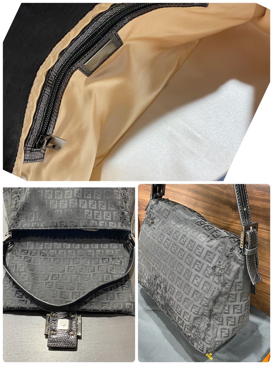 レア 定価40万 数回 FENDI フェンディ マンマバケット ズッカ柄 レア 定価40万 数回 FENDI フェンディ マンマバケット ズッカ柄