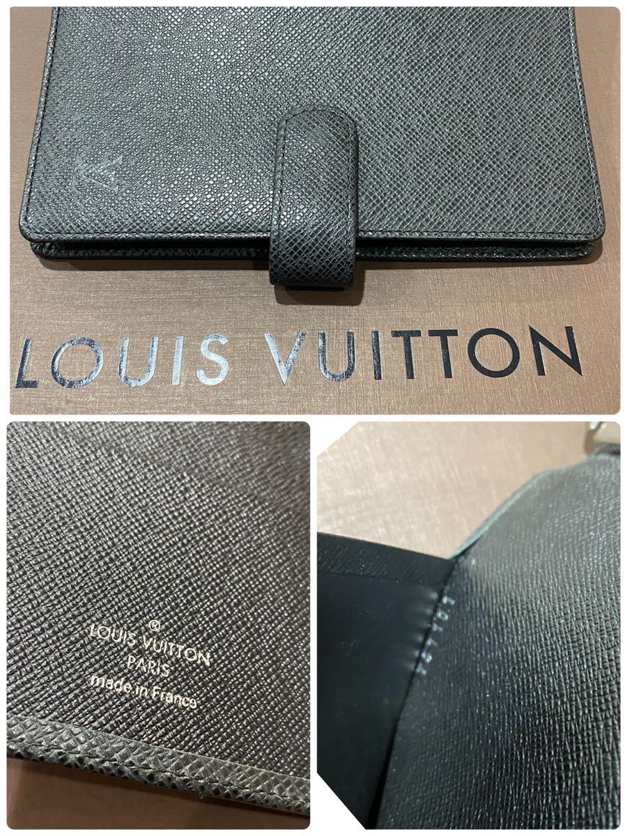 極美品 LOUIS VUITTON ルイヴィトン タイガ アジェンダ MM 手帳カバー システム手帳 正規品 R20423