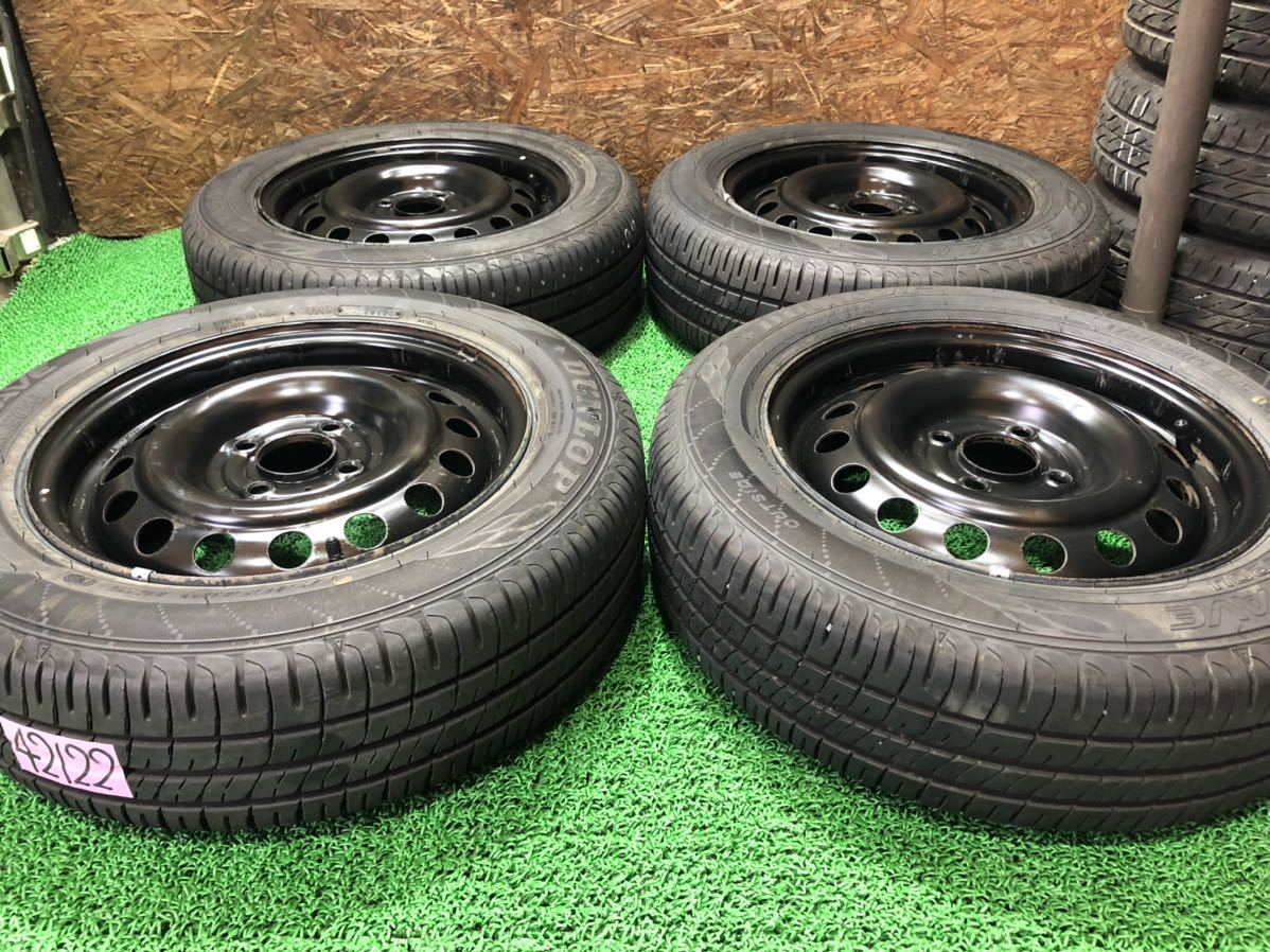 日産純正 14inch 5j × DUNLOP 175/65R14 PCD100 4穴 キューブ ノート