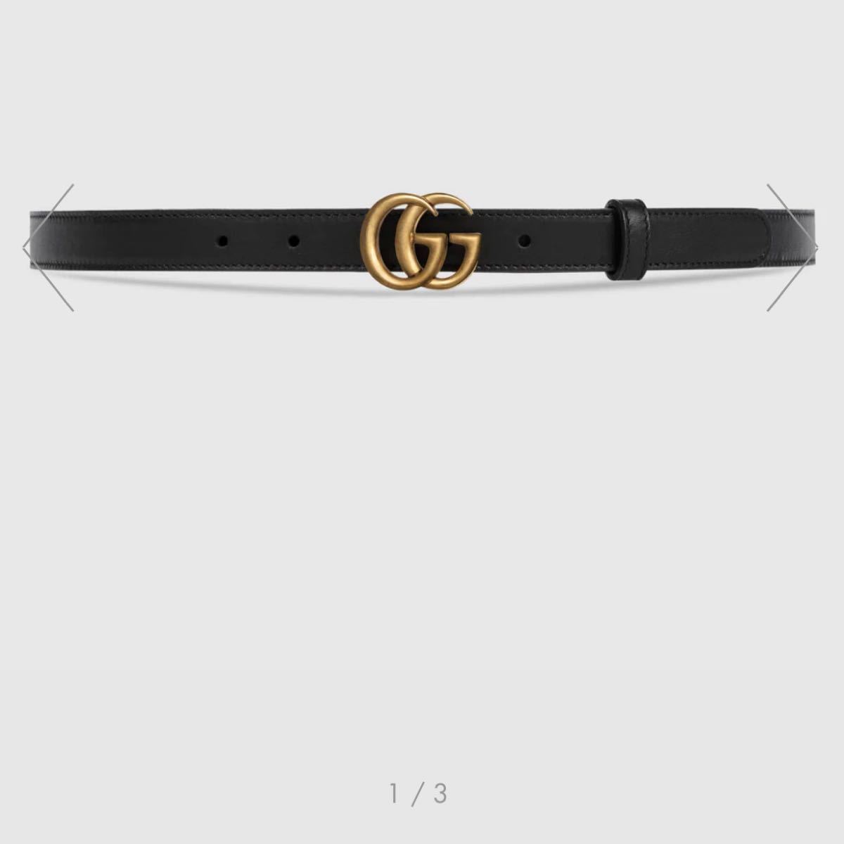 見事な GGマーモント ベルト GUCCI バックル 90-36 ゴールド レザー