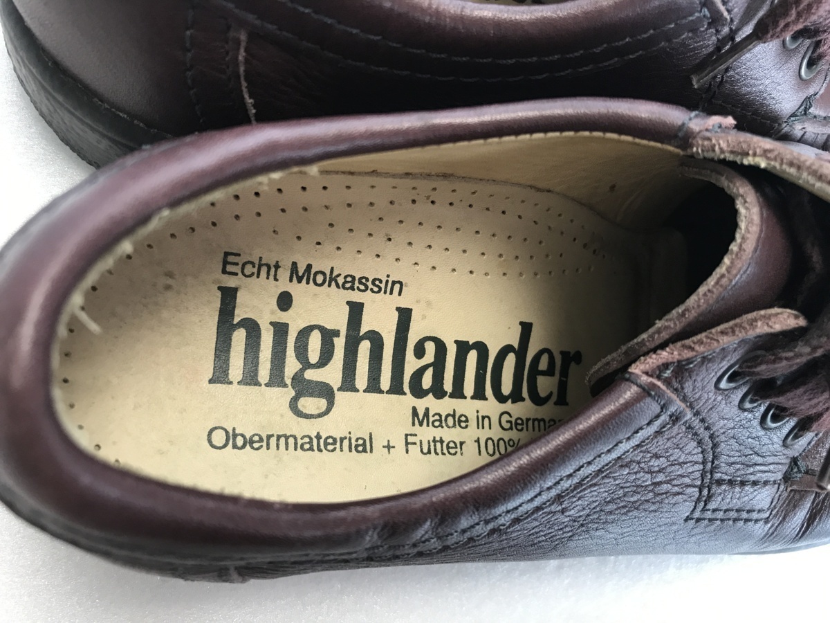 #[YS-1] Highlander highlander # кожа обувь # Brown светло-коричневый тон 23.5cm 35 Германия производства [ Tokyo departure возможна курьерская доставка ]#D