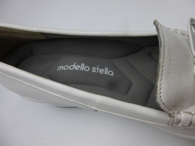 #[YS-1] modello stellamotero Stella # low repulsion Town shoes # white white group 22.5cm heel height 4.4cm [ Tokyo departure personal delivery possibility ]#J