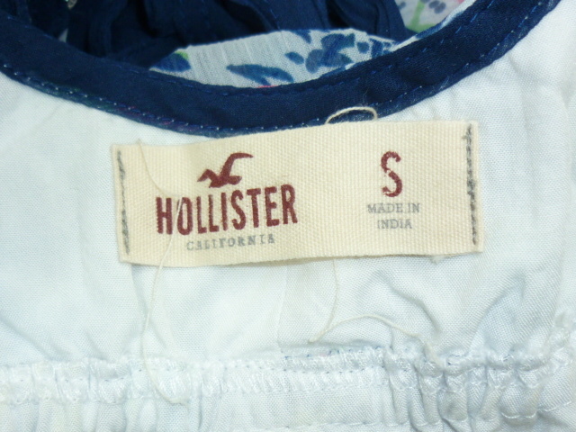 【YS-1】■ホリスター HOLLISTER　レディース　キャミワンピース　ホワイト＆ネイビー系　サイズ：S　■東京発■_画像5