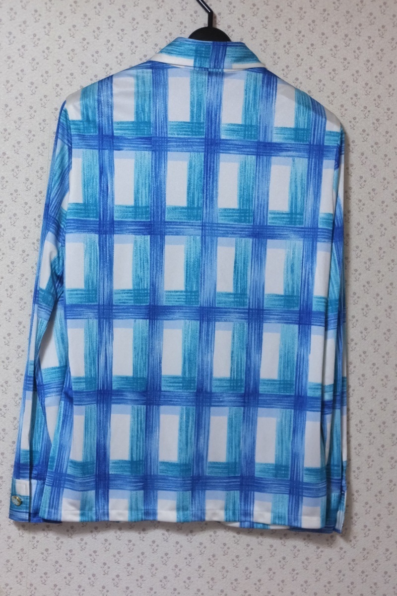 #[YS-1] Vicky VICKY # lady's blouse # condition excellent # blue group button. pretty retro blouse [ Tokyo departure personal delivery possibility ]#A