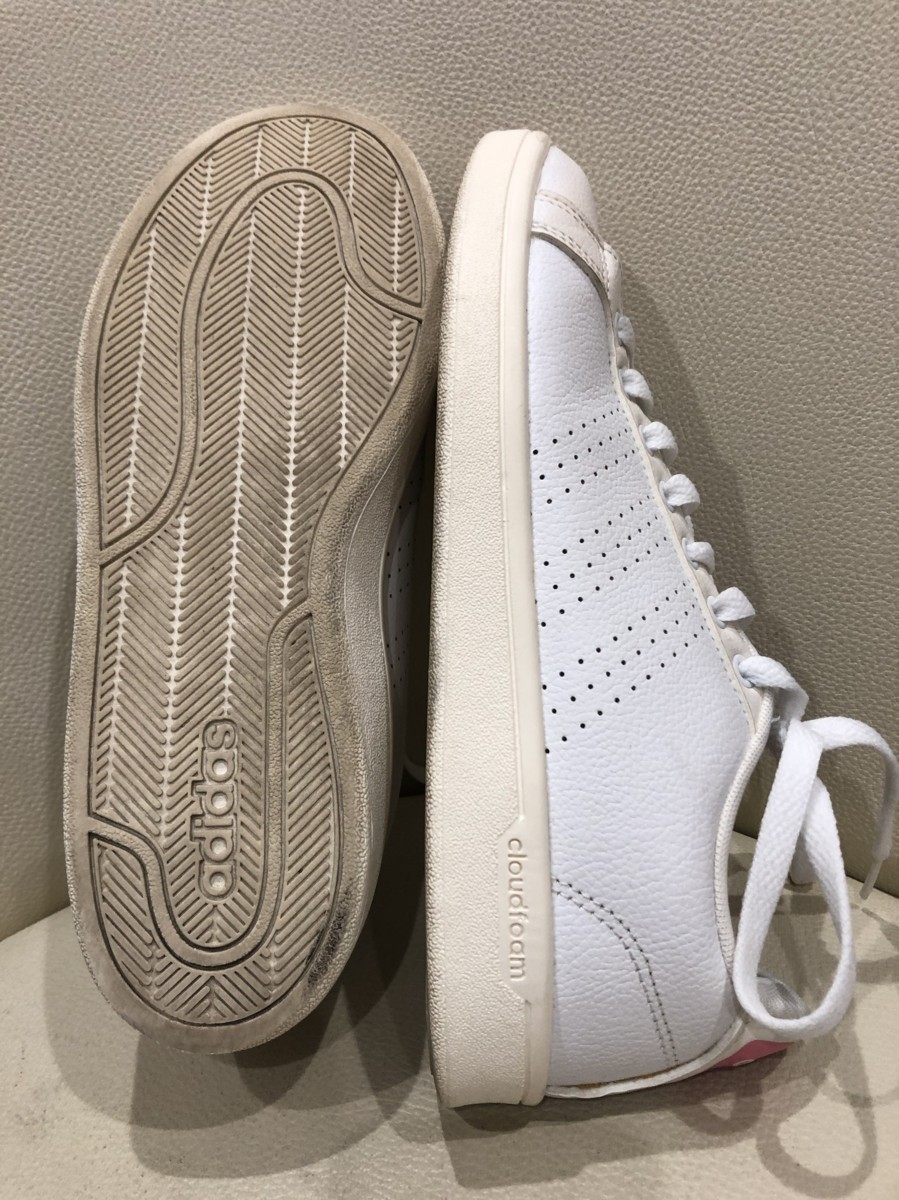 #[YS-1] Adidas adidas # sneakers NEO # lady's white white group 24,5cm [ including in a package possibility commodity ]K#