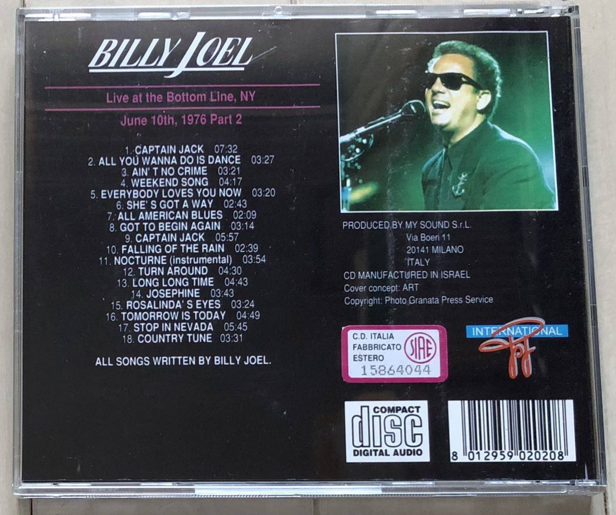 CDアルバム Billy Joel（ビリージョエル） / Live at the Bottom Line, NY (June 10th, 1976) 2枚セット 国内盤帯付き