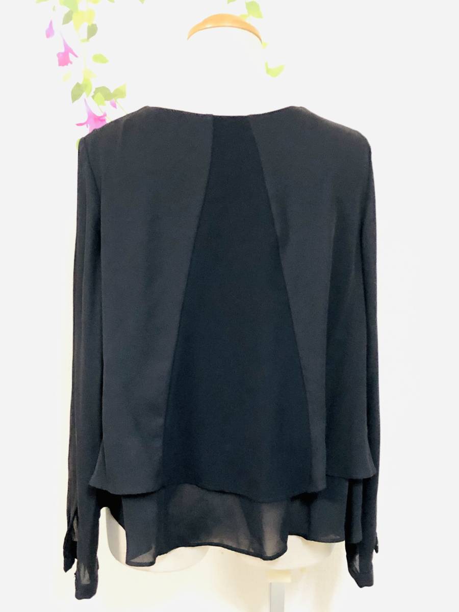 未使用　ZARA BASIC（ザラベーシック）　バックスタイルAライン切り替えトップス　ブラック　サイズUSA　S_画像3