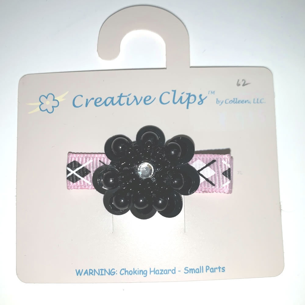  hair clip ( baby Kids for ) hairpin (a-ga il flower ) black 