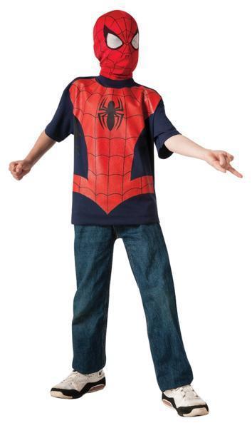 MARVEL (マーベル)　スパイダーマン　Tシャツ・マスクセット コスチューム 子供用 L (12歳～14歳)_画像1