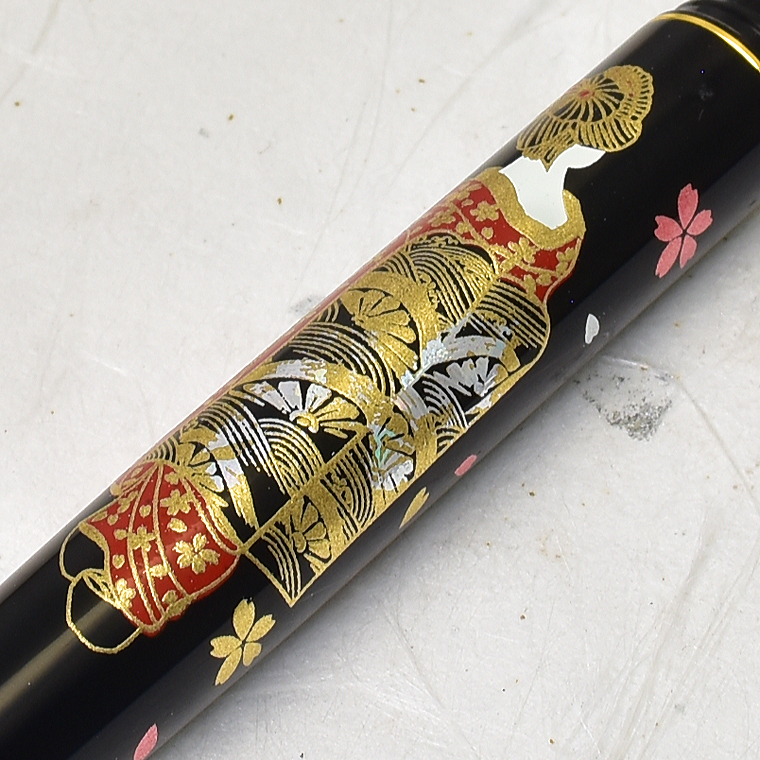 ◆●限定品 日本メーカーの毛筆ペンをカスタマイズ 日本伝統工芸 蒔絵万年筆「華舞妓」 シュミット製 ペン先Ｍ(中字) 新品 単品発送/CM18S_画像6