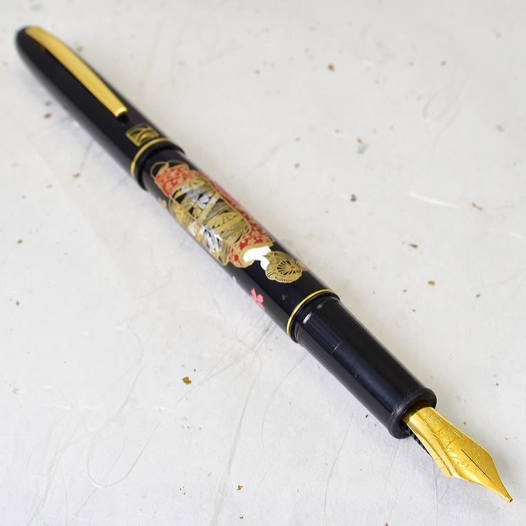 ◆●限定品 日本メーカーの毛筆ペンをカスタマイズ 日本伝統工芸 蒔絵万年筆「華舞妓」 シュミット製 ペン先Ｍ(中字) 新品 単品発送/CM18S_画像8