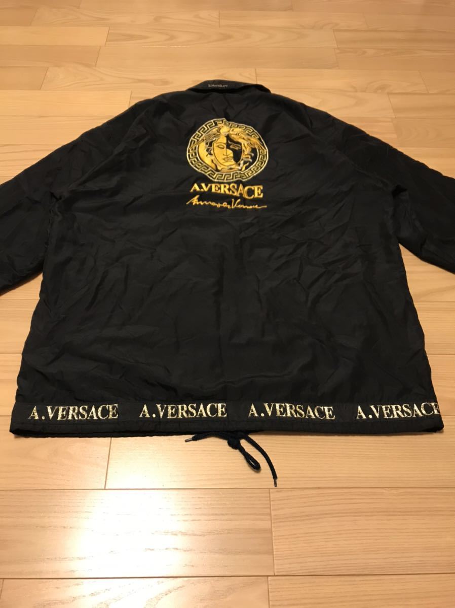 美品☆A.VERSACE/メンズサイズL大き目 裏地付・薄手ナイロン