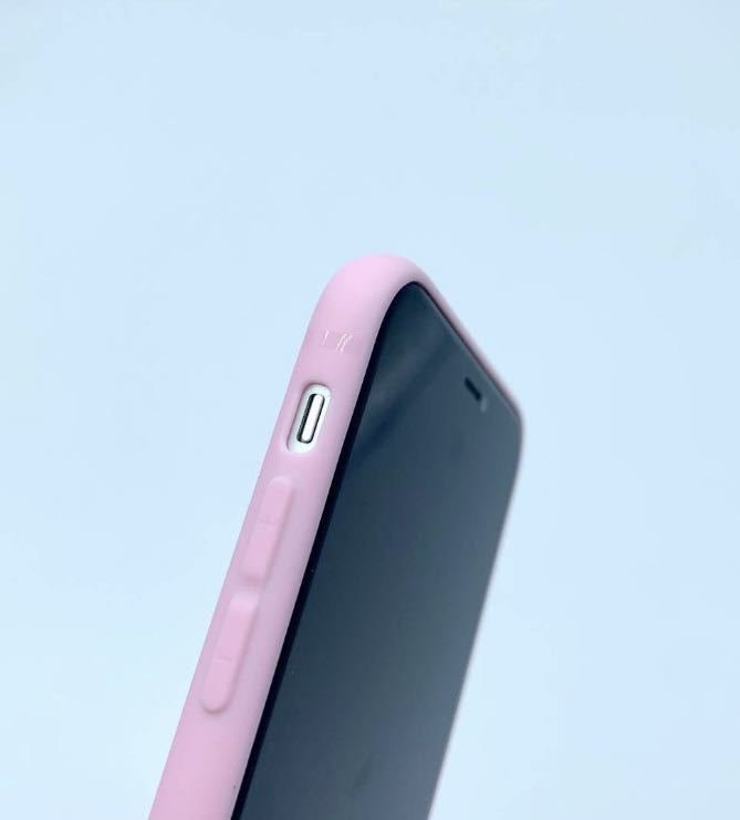 iPhoneXR ケース（6.1インチ）シンプル ソフト ケース ピンク TPU 装着・脱着簡単 スリムデザイン ストラップホール_画像2