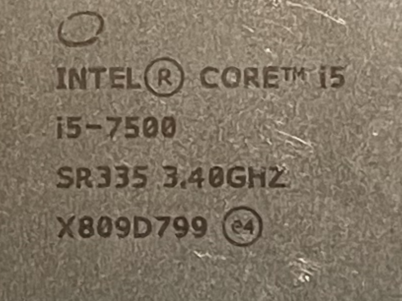 intel Core i5 7500 3.40GHZ_画像1