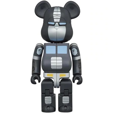 新品未開封 BE@RBRICK × TRANSFORMERS OPTIMUS PRIME BAPE (R) BLACK ベアブリック トランスフォーマー MEDICOM TOY ブラック_画像1