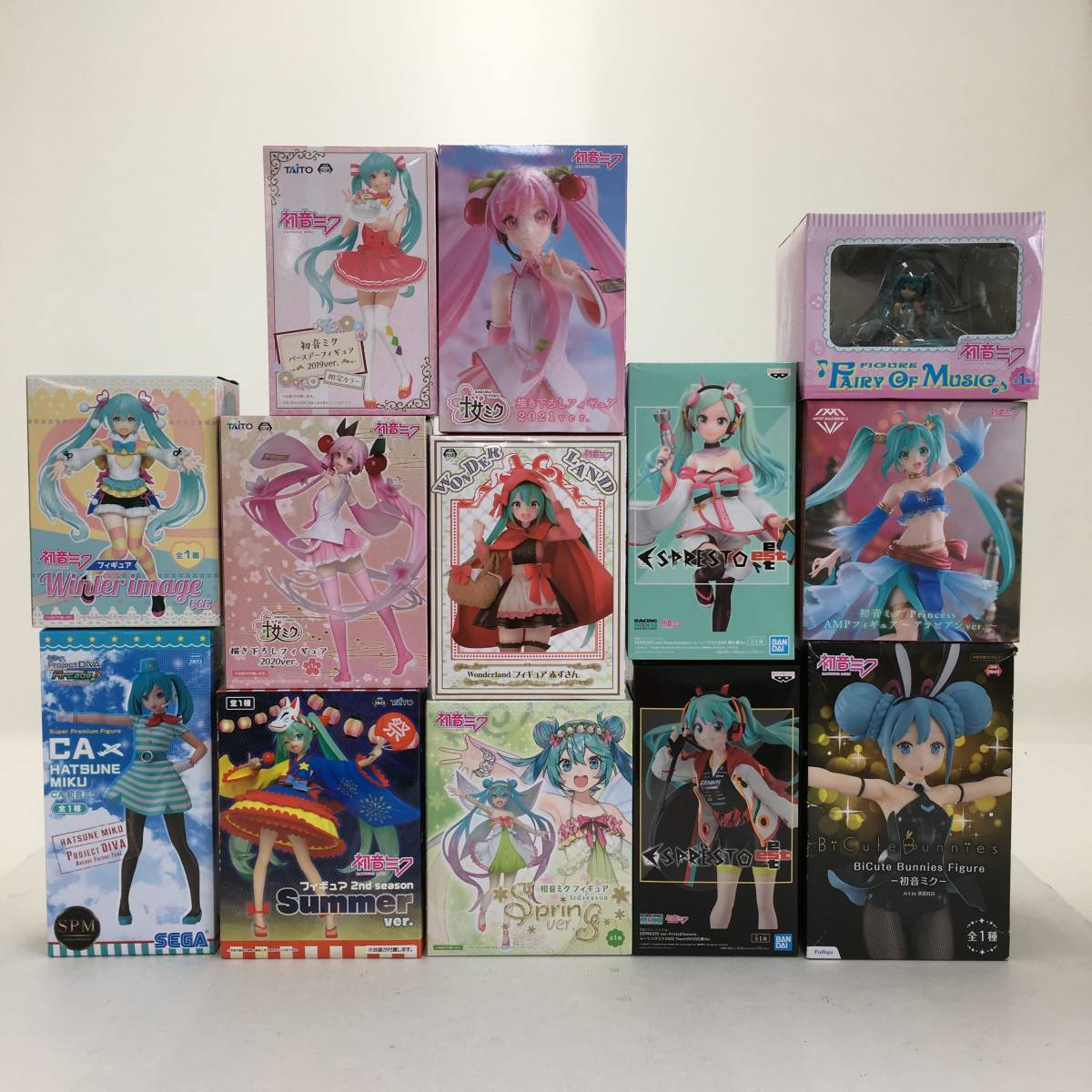 まとめ売り 初音ミク 桜ミク レーシングミク など プライズフィギュア