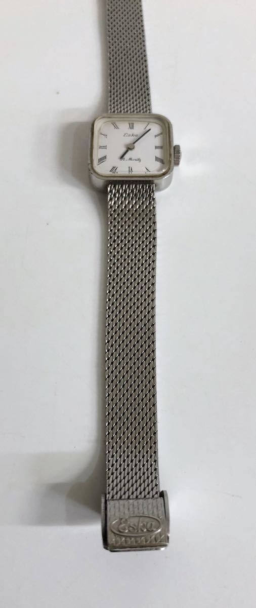 FSK-030【美品】Eska エスカ レディース 手巻き式 腕時計 ビンテージ デッドストック 77-204WIH 稼働品_画像4
