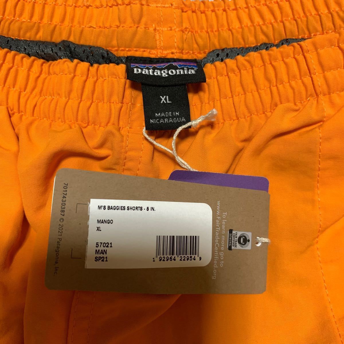 XLサイズ patagonia パタゴニア バギーズショーツ 5インチ 新品 XLサイズ patagonia パタゴニア バギーズショーツ 5インチ 新品